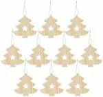 Decor Kafe Paintable Tree Wooden Laser Cut Decoration Products (Pack of 10)