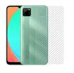 HOBBYTRONICS Carbon Fiber Flexible Back Screen For Realme C25, Anti Scratch Bubble Free (Fiber) (Pack Of 1)