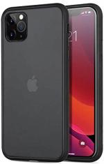 Memumi Armour Series Drop Protective Back Cover Case for Apple iPhone 11 Pro, TPU Bumper Matt Finish Coating (Trans Black)