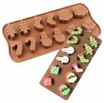 MoldBerry 12 Cavity Silicone Christmas Shape Chocolate Mould/Santa Shape Mould Pack 1