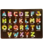 Childgossip Wooden Alphabet Capital &Small Letter Learning Toys for Kids, Boys & Girls (Black)