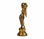Kartique Antique Brass Apsara Looking in Glass Dancing Lady Statue 8 Inch Small