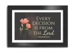 ELBEN CREATIVES Every Decision is from The Lord. Proverbs 16:33 Bible Verse Photo Frame, Home Décor