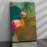 KALAKSHYA Nature Inspired Golden Leaf Canvas Paintings for Living Room Bedroom Wall Decor - Canvas Wall Painting Stretched on Wooden Frame For Home Decor | Office | Living Room (15 x 21 Inch) (Style04)