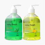 Nano Fresh Green Tea & Aloevera + Yuzu & mint | Cleansing hand wash 300ml *2 | Blended with Shea Butter and Glycerine | Kills 99.9% Harmful Germs | Antibacterial Formula | 3X Hydrating and Moisturizing
