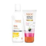 VLCC Honey Moisturiser - 100 ml & Bright Glow Serum Facewash with Vitamin C Serum & Mulberry - 100 ml Combo