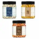 LILA DRY FRUITS Combo Pack Cashew (500gm), Almond(500gm) & Green Raisin(500 gm) Combo | Kaju Badam Kishmish Jar Pack | Healthy and Tasty Snacks, Ideal for Breakfast Dieting and Gifting | Rich in Minerals