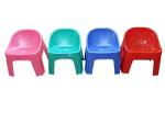 AADB PLASTIC Baby Plastic Comfortable Chair with Backrest Study for 2 to 8 Years Age , Multicolor