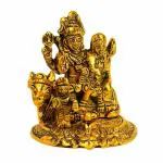 DARIDRA BHANJAN -Shiva Parvati Ganesha Idol Shiv Parivar Murti Statue Sculpture - Lord Shiva Idols Family(8 x8 x10cm) Sitting On Nandi Showpiece Figurine for Home Office Temple Mandir Decoration, Shiv Parivar ki Murti, Shiv Parivar Murti, Shiv Parivar, Sh
