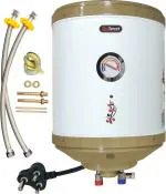 DIGISMART 15 Ltr 2 kva Geyser with Temperature Meter, ABS Top Bottom, Free Installation Kit & adjustable outer thermostat (Ivory)