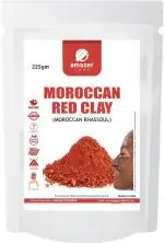 Amazercare Moroccan Red Clay Powder Face Masks & Hair Care (225Gm, 1 Pouch) Natural Face Pack, Skin Care Treatment & Healing