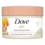 Dove Exfoliating Body Polish Scrub For Delicate & Sensitive Skin With Oatmeal & Calendula Oil, Gently Exfoliates & Moisturizes To Reveal Instantly Soft, Smooth & Healthy Skin, Floral Fragrance, 298G