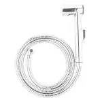 Hindware F160023 ABS Health Faucet with 1 2m SS Flexible Tube and ABS Wall Hook Chrome