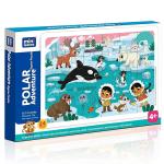 Mini Leaves Multicolor Wood Jigsaw Puzzles 48 months (Pack of 24)