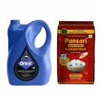 Pansari Mahak Mogra basmati rice 5Kg with Refined groundnut oil 5L