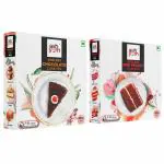 Aah Yum 250 g Combo Chocolate & Red Velvet Cake Mix (Pack of 2) |2x 250g|