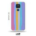 Tweakymod Printed Rainbow New Back Cover For Moto E7 Plus