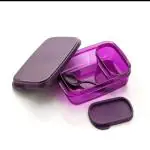 Nipan Compact Plastic Lunch Box Set, Durable Lunch Box for a Kids and Office use (Multi-Color) (Set of 1)