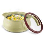 Milton Stainless Steel Beige Weave 1000 Insulated Inner Casserole With Glass Lid 780 Ml