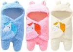 Pandaoriginals Multicolour Fleece Blend Baby Wraps, 0 - 6 Months