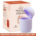 Senzicare Menstrual Cup Sterilizer and Case | Easy-To-Use | Kills 99% Of Germs In 3 Minutes | Microwave Friendly | Reusable Silicone Sterilizing Holder( Lavender)