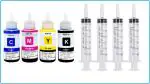 INK POINT Refill HP Cartridge Dye HP 678, 802, 901, 818, 21, 22, 27, 46 Cyan, Yellow, Magenta and Black Ink Bottle 100 ml pack of 8