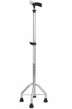 entros Premium Aluminium Height Adjustable Quadripod 4 Leg Walking Stick - KL946