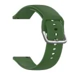 RUPELIK (Metal Lock 18mm Strap Green) Soft Silicone Metal Lock 18mm Watch Strap Compatible with Fossil Q Venture Gen 3 / Q Venture HR Gen 4 / Vivoactive 4S / Vivomove 3S & Other 18mm Watches Strap Green