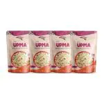INSTAFOOD-READY TO COOK Upma | Ready to Eat & Cook Meal | Breakfast 2-3 Servings Each | Pack of 4 (150g) | After Cooking Gets 1.2KG to Serve | Zip Lock Packaging | Vegetarian Meal | Just Add Water and Cook
