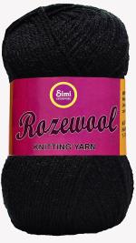 Simi Enterprise Black Wool Rosemary Wool Ball Hand Knitting Wool, Art Craft Soft Fingering Crochet Hook Yarn, Needle Knitting Yarn Thread Dyed-Zb Art-Fha, 200 G