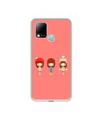 Casotec Cute Girls Design Printed Silicon Soft TPU Back Case Cover for Infinix Hot 10s