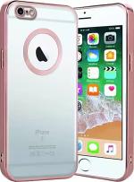 Clickaway Apple Iphone 8 Premium HD New Electroplated Logo View Series Anti Yellow Case Camera Protection (Pink)
