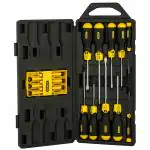 Stanley 68-0002C Chrome Vanadium Steel and Rubber Cushion Grip Screwdriver Set 16 Piece