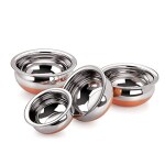 Kitchen Krafts 4 pcs copper bottom Handi (Prappu chetty) ( 8x11)