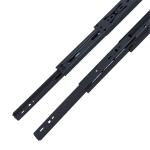 SmartSlide Heavy Duty Side Mount Full Extension Drawer Slide, 16 inch Drawer Channel, Telescopic Channel, Telescopic Ball Bearing Drawer Channel Runner, Cabinet Drawer Channel - Black