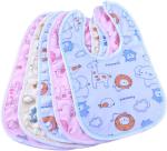 Mom's Pride Kidsify Multicolor Cotton Baby Button Bibs Apron (Pack Of 2)