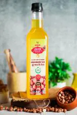 Sattva Groundnut Oil 1 ltr/Lakdi Ghani Groundnut Oil/Wood Pressed Method/Cold-pressed Oil