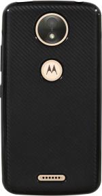 COVERBLACK Rubber Back Cover Compatible model for Motorola Moto C Plus - Black