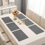 HOKIPO PVC Washable Set of 6 Placemats for Dining Table - 45x30 cm (AR3023)