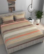 FINE TEX WORLD Premium Microfiber Double Flat Bedsheets with 2 Pillow Covers | Double Bed Flat 200 TC Supersoft | Size - 90x100