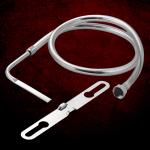 CUROVIT Stainless Steel Hands Free Jet Spray / Toilet Jet / Water Spray Gun / Bidet Spray with Heavy Pvc Pipe with Heavy Patti for Double Syphon Seat and L-Type Model