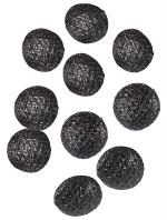 Craftlove Black Sparkling Gota Fashionable Designer Sewing Buttons (Pack Of 20)