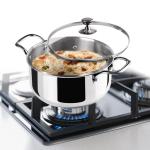 Milton Stainless Steel Silver Casserole With Glass Lid 1.6 L