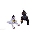 P S TRADERS Laddu Gopal Ji Radha Rani ji Idol ( weight :- 410 Gram) ( Size :- 2 No.)