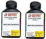 Dotpot TN2025 Toner Powder for USE in Brother HL-2030/2035 / 2040/2045 / 2810/2820 / 2825/2910 / 2920, MFC-7220 / 7225N / 7240/7420 / 7820, Xerox Docuprint 203A / 204A Printers Pack of 2