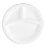 SWHF Bio Degradable Compostable Round Disposable Eco Friendly Dinner Paper Plates Plates (10 Inch 3CP, 100)