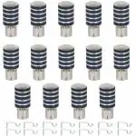 ZYREX High Quality Aluminium Adjustable Curtain Bracket with Support 1 Inch Rod Pocket Finials Designer Door and Window Rod Support Fittings, Curtain Rod Holder(Blue, Pack 14)