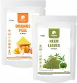 Amazercare Neem + Orange Peel Powder Combo, Anit Acne Face Pack, Skin & Hair Care, 100% Natural (150Gm + 175Gm, 2 Pouches)