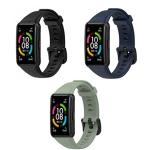 Sounce Multicolor Silicone Adjustable Huawei Band 6, mi Smart Band Pro Watch Strap Band Bracelet - Pack of 3