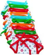 Sunuo Multicolour Cotton Washable Reusable Hosiery Diapers Nappy Langot For New Born Baby For Boys, Girls (0-6 M) Pack Of 10